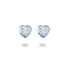 Aretes Silver Embellished Heart