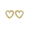 Aretes de Corazón de oro con diamantes