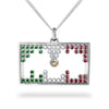Bandera de México - Collar de bandera en plata