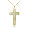 Cruz de oro - Collar de cruz de oro 14K + Cadena oro 14K de regalo