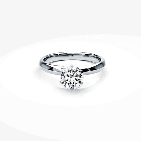 A730 - Oro Blanco 14k - Moissanita 1ct