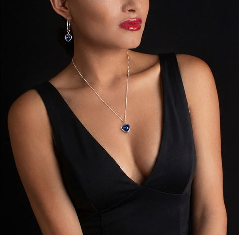 From My Heart - Collar y dije de corazón grande - Plata de ley