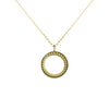 Círculo de oro - Collar de círculo de oro con incrustaciones