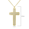 Cruz de oro - Collar de cruz de oro 14K + Cadena oro 14K de regalo