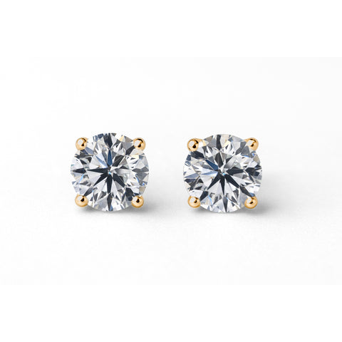 R101 - Aretes solitarios de diamantes 2ct