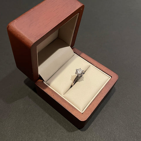 A730 - Oro Blanco 14k - Diamante Lab 1ct