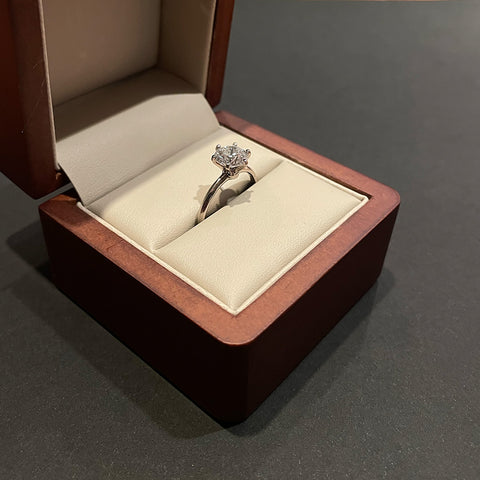 A730 - Oro Blanco 14k - Diamante Lab 1ct