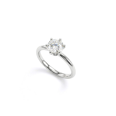A730 - Oro Blanco 14k - Moissanita 1ct