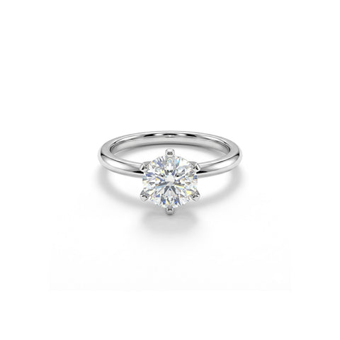 A730 - Oro Blanco 14k - Moissanita 1ct