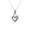 Heart in color - Corazón de plata fina con detalles esmaltados en color