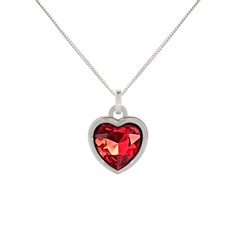 PassionHeart - Collar de plata con corazón de cristal