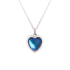 Liquid Crystal Heart - Collar y dije de plata con incrustación de cristal