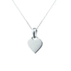 SilverFlat - Collar de corazón de plata fina