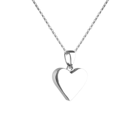 Juego de aretes y collar de corazón - SilverFlat