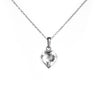 Silver Crystal Heart - Collar de plata con corazón de cristal