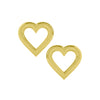 Corazones de Oro - Aretes de corazón tubular - Oro 14K