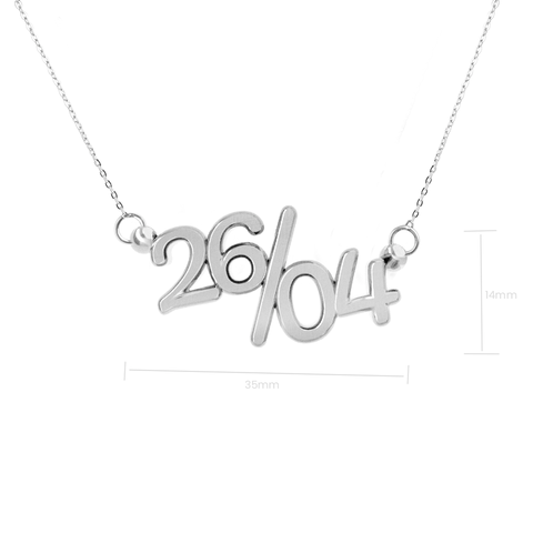 Una fecha especial - Collar de fecha hecho en plata