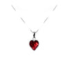 PassionHeart - Juego de collar y aretes de plata con corazones de cristal