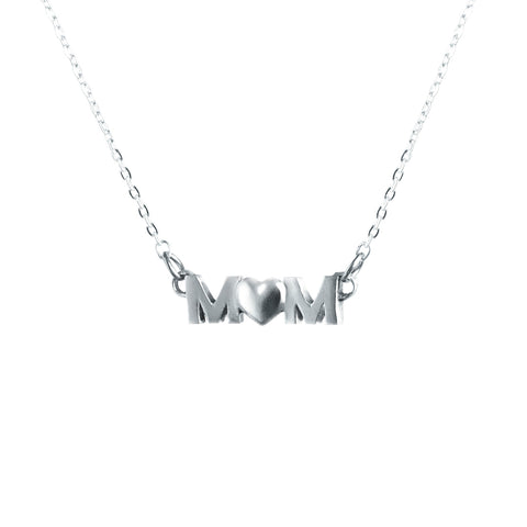 Silver Heart - Collar de Dije MOM de plata fina