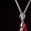 Tears of Fire - Collar de Lagrimade Cristal Swarovski con con cadena de plata