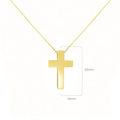 Collar de cruz de oro