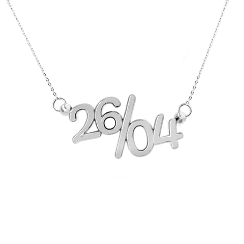 Una fecha especial - Collar de fecha hecho en plata