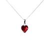 Silver Crystal Heart - Collar de plata con corazón de cristal