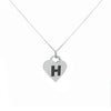 My Heart - Collar de corazón de plata con tu inicial