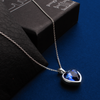 Royal Heart - Collar de plata con corazón Royal Blue de cristal