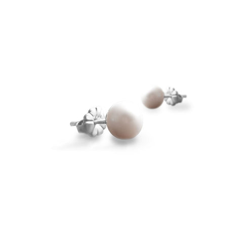 Aretes de perla y plata 10-11mm